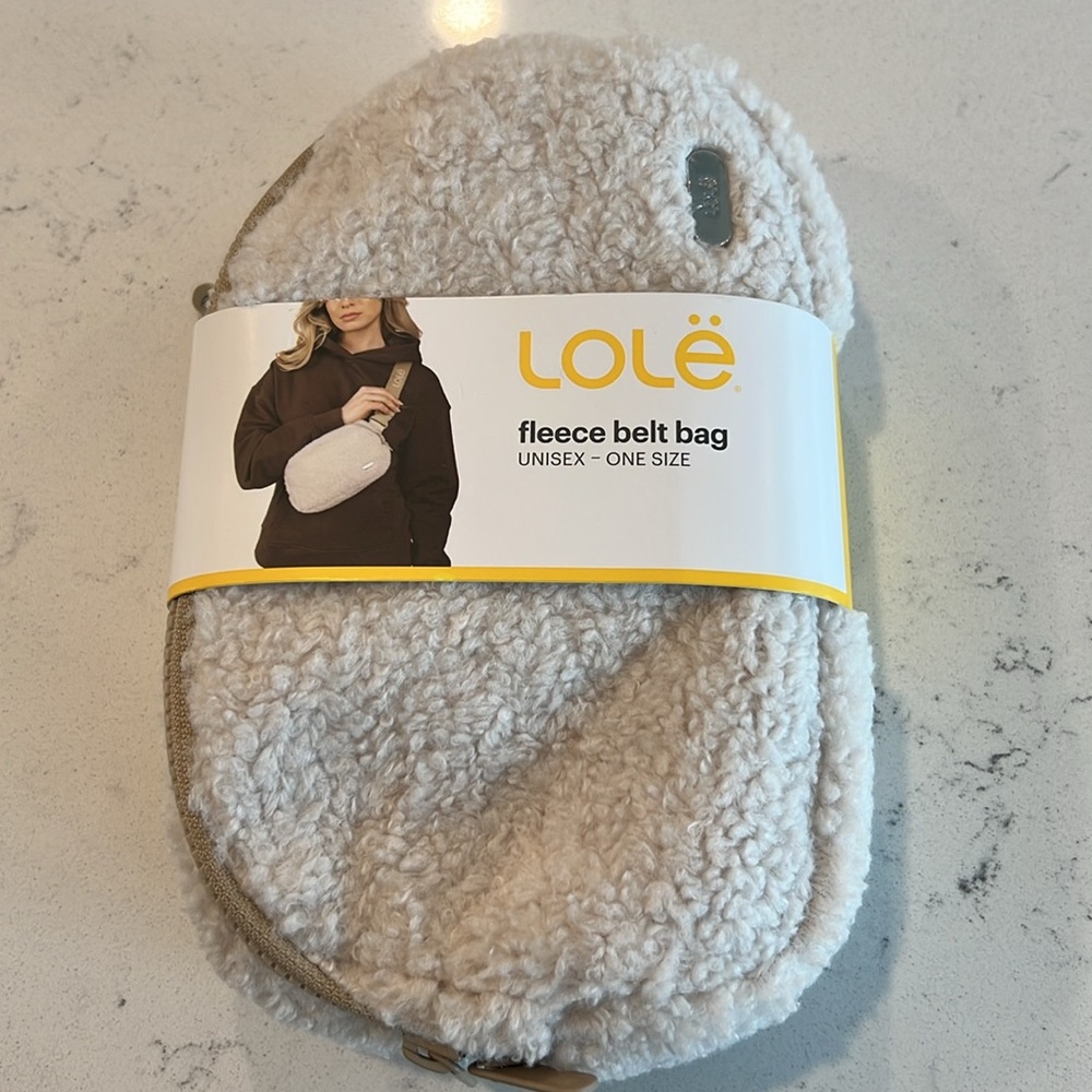 LOLË Cream Fleece Belt Bag - NWT - Unisex - One Size